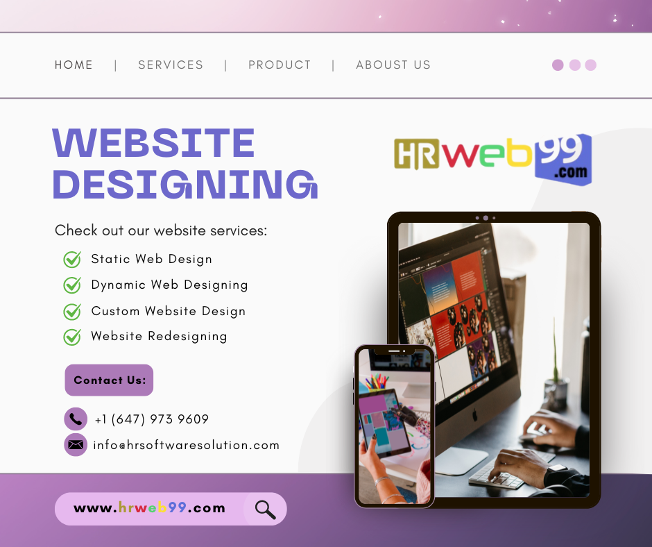 Empower your online presence with HR WEB 99 expert website designing services.