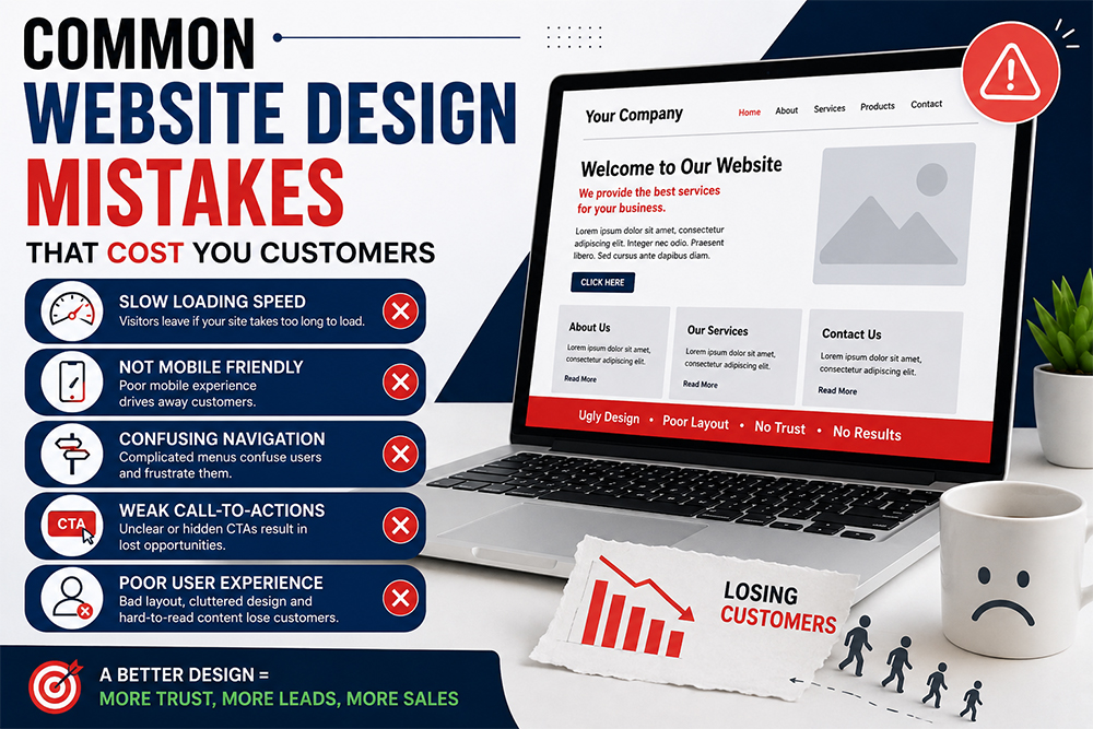 Common Website Design Mistakes That Cost You Customers